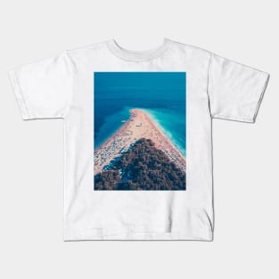 Bird's Eye View Painting Of Island Gift Kids T-Shirt